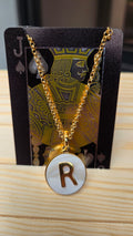 Letter R Initial Necklace