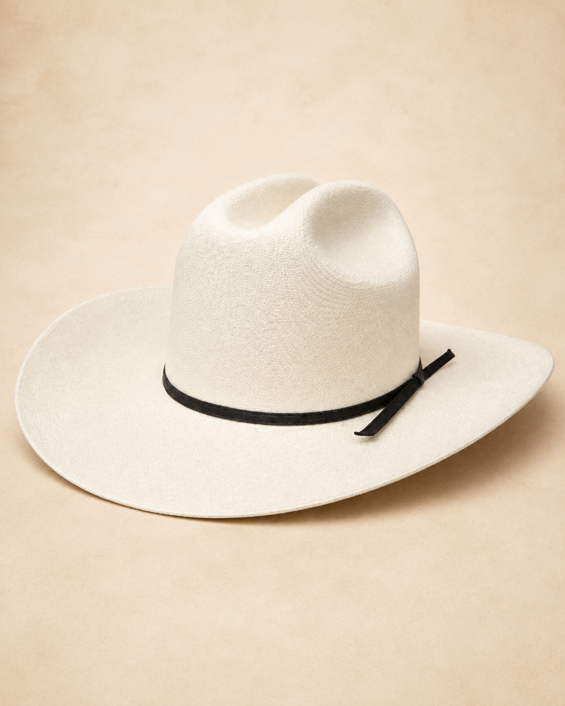 Ivory Western Cowboy Hat with Black Band