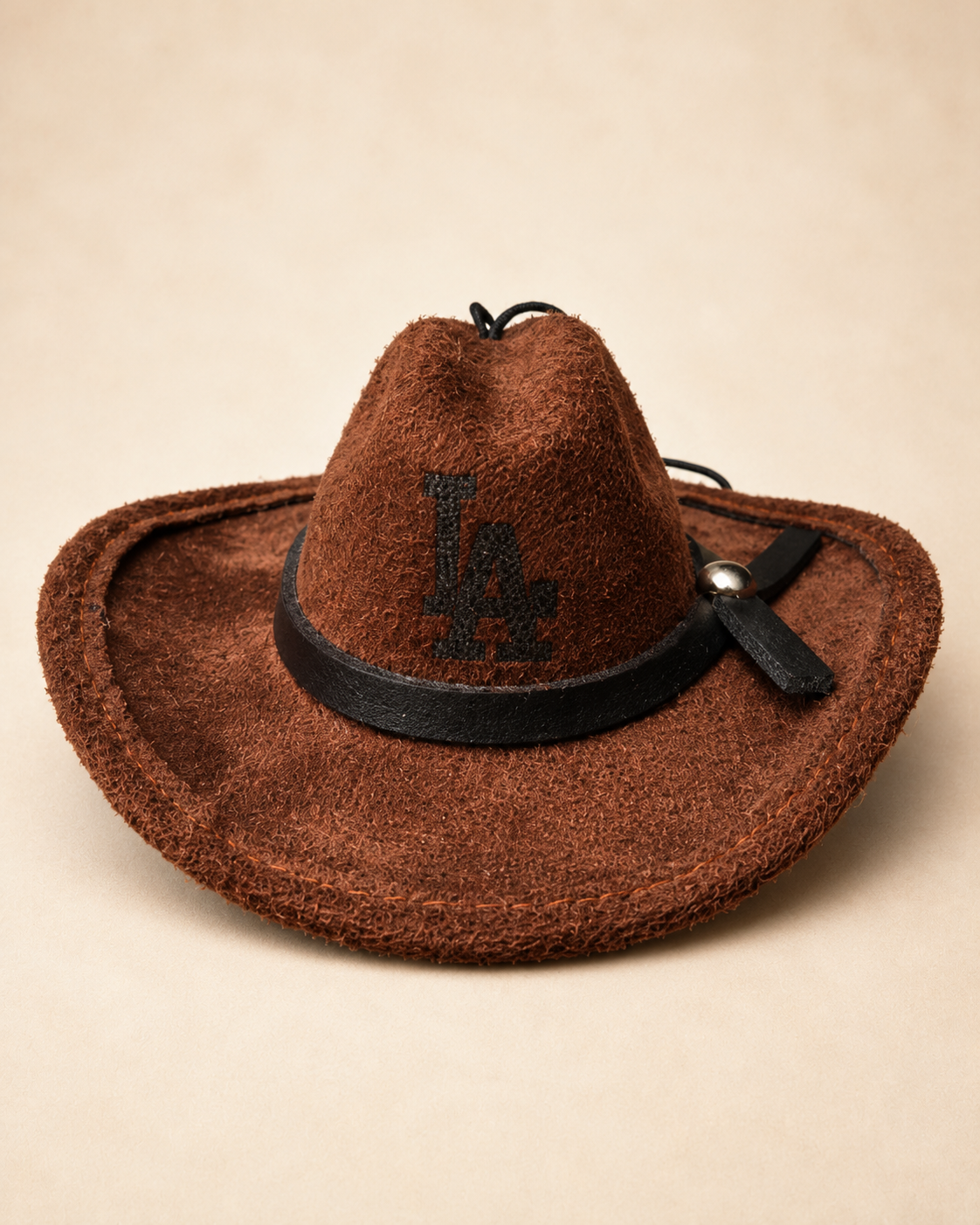 Mini Brown Western Hat with Black Band