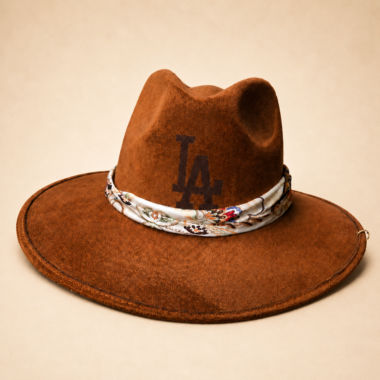 Brown LA Western Cowboy Hat with Paisley Band