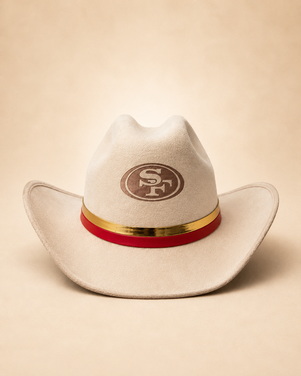 Beige Western Cowboy Mini Hat — San Francisco Sport Edition